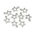 thumbnail image 3 of Tibetan Style Alloy Charms Star Silver Lead Free & Cadmium Free & Nickel Free 14.5x12x1mm Hole:2mm, 3 of 4