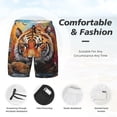 thumbnail image 3 of Balery Colorful Plant Tiger Bañador para hombre, shorts de playa de secado rápido con entrepierna y forro de compresión-X-Large, 3 of 6