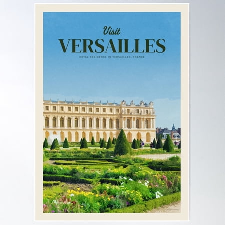 Visit Versailles Poster Wall Art, Modern Wall Decor For Living Room Bedroom, 8x12 UNFRAMED