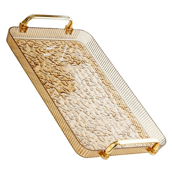 FRCOLOR FRCOLOR Plastic Serving Tray Rectangular Snacks Tray Tabletop Food Serving Tray for Coffee Tea