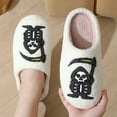 thumbnail image 4 of Slippers for Women Indoor Fall Slippers for Women Halloween Skeleton Warm Winter Slippers For Men Women Indoor Cozy Home Comfortable Casual On Shoes, 4 of 9