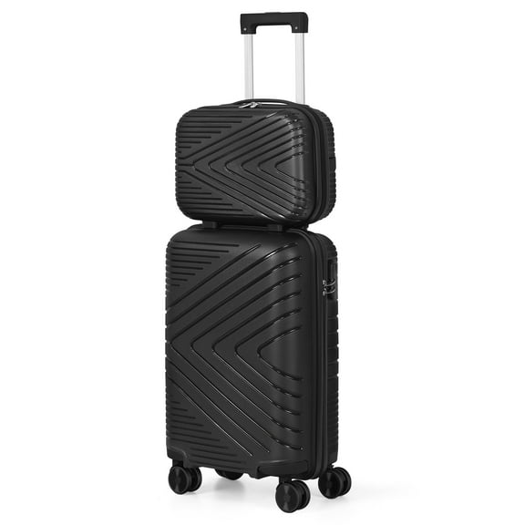 Travel Business Trip Luggage Set PP 2 Piece (14" 20") Black