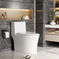 thumbnail image 3 of EDTara One-Piece Ceramic Toilet with PP Cover, Siphon Flush, Easy Clean, Modern Bathroom Solution, 3 of 7