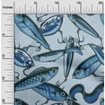 thumbnail image 2 of oneOone Cotton Cambric Medium Blue Fabric Fish Sewing Craft Projects Fabric Prints By Yard 42 Inch Wide, 2 of 6