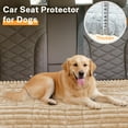 thumbnail image 4 of Eurhowing Backseat Pet Bed Mat, Dog Bed for Car Back Seat, Non-Slip Furry Dog Covers Pet Mat, Fit for Backseat Extenders and Seat Covers (Khaki, 24.8" x 54"), 4 of 10