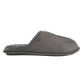 thumbnail image 2 of SWISSBRAND Microsuede Fuzzy House Slippers for Men Indoor Outdoor, Warm Footwear Cozy Mens Slippers, Gray, 7, 2 of 8