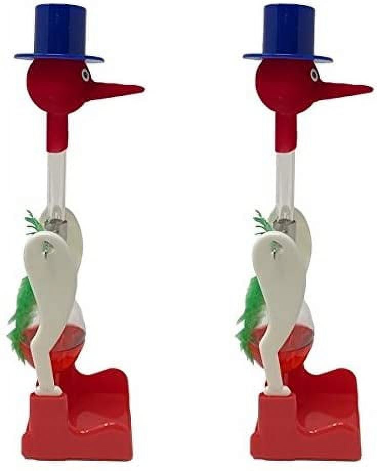 Drinking Bird Perpetual Motion (2 Pack) The Original Vintage Retro Magic Sippy Dipping Bird A Science Wonder Wholesale Bulk Set of 2-The Incredible Bird That Drinks Water - image 2 of 6