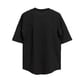 thumbnail image 1 of Camisa de hombre con hombros caídos y estampado en sánscrito en la espalda, cuello redondo, ajuste holgado, camiseta de manga corta de gran tamaño, negro, 2XL, 1 of 8