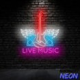 thumbnail image 3 of Handmadetneonsign Electric Guitar Neon Sign, Musical Instrument Wall Art, Guitar Wings Wall Decor 73071, 3 of 5