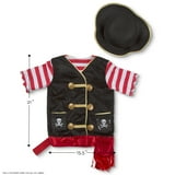 Melissa & Doug – Set Costume Da Pirata Per Bambini – 6 Pezzi – Gioco Di Ruolo – Lavabile In Lavatrice