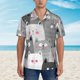 thumbnail image 2 of Balery Cats Group Camisas hawaianas de manga corta para hombre, camisas playeras de corte holgado, camisas de vacaciones con botones,3X-Large, 2 of 7