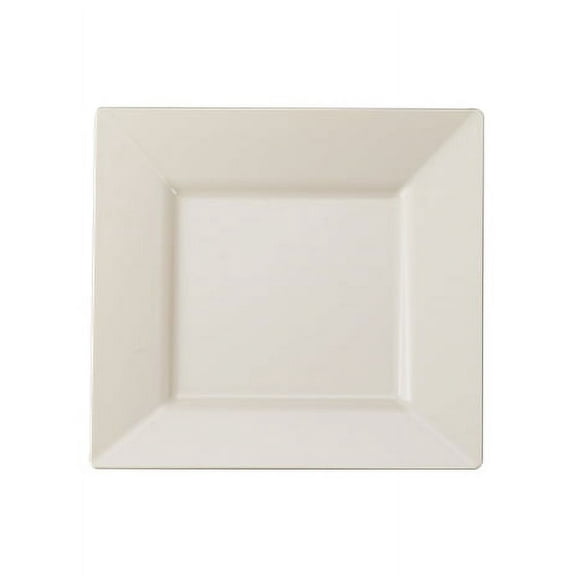 6 1/2" Bone Square Cake Plastic Plates *Case of 120*
