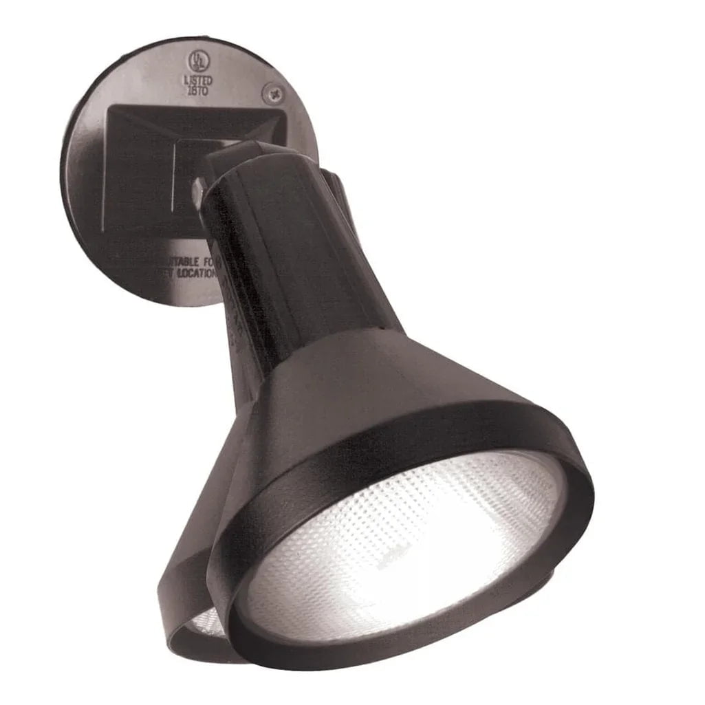 8-in Flood Light Exterior PAR38 w/ Adjustable Swivel White Finish