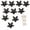 Black, variant on 10 Pack Coastal Starfish Cabinet Knobs, Ceramic Drawer Pulls with Mounting Screws, Ocean Beach Style Furniture Knobs for Dresser Wardrobe Kitchen Cupboard