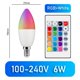 thumbnail image 1 of Bombilla LED inteligente con control remoto por infrarrojos, luz blanca RGB, 5 piezas, E27, GU10, E14, B22, AC100-240V, adecuada para iluminación de fiesta en casa, 1 of 1