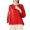 Red, variant on Fashion Shirts Tops for Womens Plus Size Fashionable Embroidered Round Neck Five Quarter Sleeved Short Sleeved Blouse