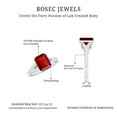 thumbnail image 6 of Rosec Jewels Lab Grown Ruby Solitaire Engagement Ring (7X9 mm Emerald Cut - AAAA Quality) - Ruby and Diamond Ring for Women, 14K White Gold, US 13.00, 6 of 7