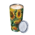 thumbnail image 2 of WYYP Sunflowers 20oz Car Tumbler with Straw 304 Stainless Steel Reusable 20oz, 2 of 7