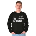thumbnail image 4 of Funny Family The Grill Father Joke Men's Big & Tall Crewneck Sweatshirt Brisco Brands 5X, 4 of 6