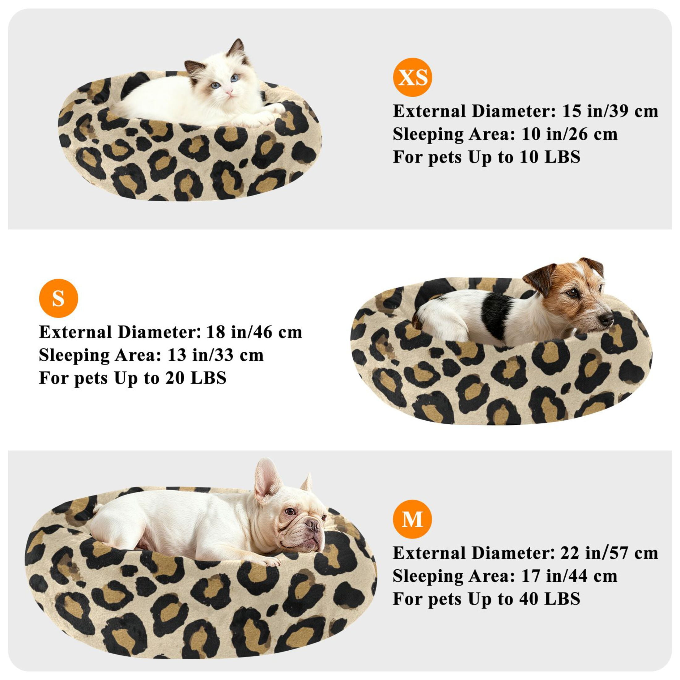 Pet Bed Pet Mat Cozy Removable & Washable Comfort For Cats And Dogs Leopard Print Vector