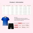thumbnail image 6 of Xnihocha Soccer Uniforms for Kids Boys Football Jersey V Neck Practice T Shirt and Sport Shorts Set Fluorescent Green XXS, 6 of 6