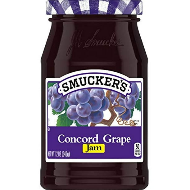 Smuckers Concord Grape Jam, 12 Ounces (Pack Of 6)
