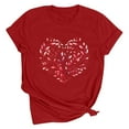 thumbnail image 3 of VKOYWKM Women's Tops Valentines Day Shirts Heart Print Tees Short Sleeve Casual Crew Neck Love Heart T-Shirts Happy Valentines Day Shirts, 3 of 3