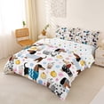 thumbnail image 2 of Homewish Cartoon Dachshund Bedding,Cherry Blossom Duvet Cover Full,White,Polkadot Reversible,3 Pieces,1 Duvet Cover and 2 Pillowcases, 2 of 6