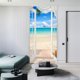 thumbnail image 1 of Romántica Vista Al Mar 77x200cm Etiqueta De La Puerta Efecto Trompe l'oeil 3D Interior PVC Pegatinas De Pared Para Decoración De La Pared Sala De Estar Cocina Dormitorio Baño Papel Pintado JM, 1 of 5