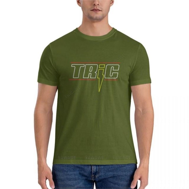 Camiseta clásica con logotipo de TRIC para hombre camisetas gráficas grandes y altas ropa de algodón