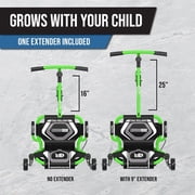 EzyRoller: Drifter Pro X - Lime Green - Ride-On Scooter, Cambering Motion, Pedal Free Cart, Hand Brakes, Extendable Frame, 220lb Capacity, Kids-Adults 9+
