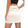 thumbnail image 4 of Weardear Silk Skirts for Women 2025 Summer Mini Skirt Elastic High Waisted A Line Skirt with Zipper, 4 of 5