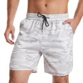 thumbnail image 1 of Shorts de Sport pour Hommes, Shorts de Gym, Shorts de Course, Shorts Décontractés avec Cordon de Serrage, Poches Camouflage, Shorts Cargo Décontractés pour Randonnée, Vert Armée L, 1 of 5