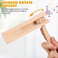thumbnail image 4 of 2 Pcs Wooden Ratchet Sound Toys Wooden Matraca Rotating Hand Musical Instruments Matraca Toys for Children, 4 of 7