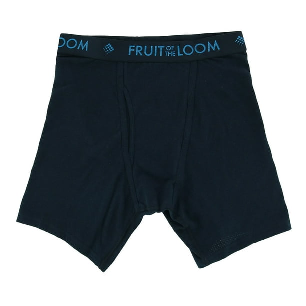 Fruit of the Loom Mens Breathable 3-Pack Boxer Brief, M, Black/Grey 