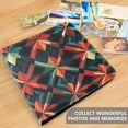 thumbnail image 4 of FORMRS 3 Ring Photo Album 4"x6" Self Adhesive Large Capacity PU Leather Cover, Red Abstract, 4 of 8