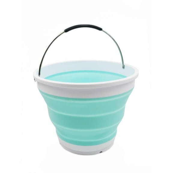 SAMMART 10L/2.6 Gallon Collapsible Plastic Bucket - Foldable Round Tub - Portable Fishing Water Pail - Space Saving Outdoor Waterpot, size 31cm dia