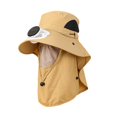 thumbnail image 2 of Tapa del ventilador de carga USB solar | Sombrero para el sol con ventilador giratorio de 360° desmontable | Sombrilla transpirable de algodón | 3 velocidades del viento | Doble alimentación solar y, 2 of 6