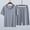 Gray, variant on pstuiky Mens Pajamas Set Casual Solid Color Lightweight Pajama Sets Leisure Loose Fit Crew Neck Short Sleeve Sleepwear with Shorts Mens Summer Pajamas Set