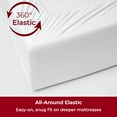 thumbnail image 4 of Mellanni Iconic Sheet Set Brushed Microfiber, Extra Deep Pocket, 4 Piece Queen, White, 4 of 8
