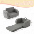 thumbnail image 3 of Sofá para niños pequeños MuaMelop convertible 2 en 1 gris, 3 of 8