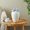 thumbnail image 2 of DecMode 13" Bird White Ceramic Vase with Blue Accents, 2 of 9