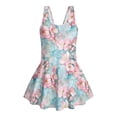 thumbnail image 7 of FOR U DESIGNS Girls' Sleeveless One-Piece Swimsuit Comfortable Tropical Kids Bathing Suit Swimwear Skirted Bathing Suit, Cherry Blossom Marble, 7 of 7