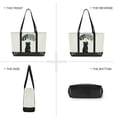 thumbnail image 6 of FORMRS Canvas Laptop Tote Bag for Women with 15.6" Computer Compartments Shoulder Handbag, Black Cat Umbrella, 6 of 7