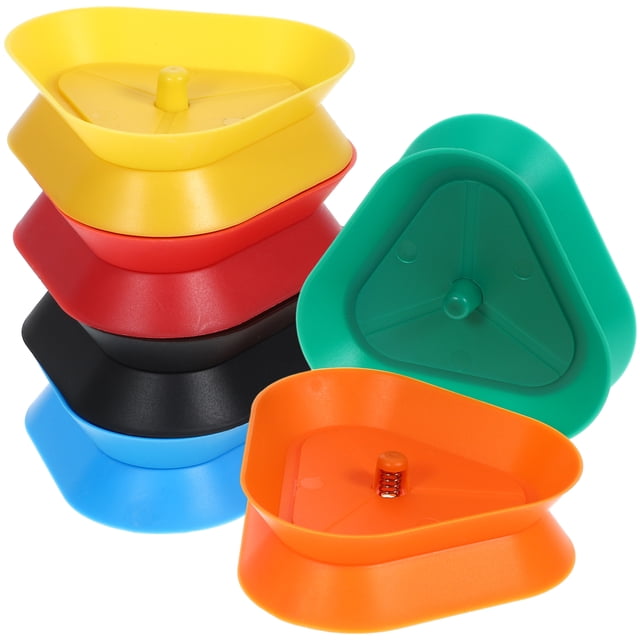 Soporte para cartas manos libres de 6 piezas, forma triangular.