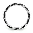 thumbnail image 2 of Sterling Silver Stackable Expressions Twisted Black Enameled Ring - Size 6, 2 of 3