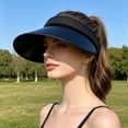 thumbnail image 4 of Clearance Women's Men's Summer UV Protection Visor, Wide Brim Clip-On Hat for Beach, Pool, and Golf, Polyester (1-Pack), 4 of 4