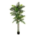 thumbnail image 2 of Nearly Natural Potted Double Robellini Palm Artificial Tree - 8', 2 of 8