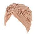 thumbnail image 2 of TODOZO Women African Turban Flower Knot Headwrap Pre Tied Bonnet Beanie Cap Headwrap Hair Loss Wrap Headband Tie Turban Ethnic Cap Turban Headwear Cover Wrap Hat Hair Cap Braids Flower Head Cancer He, 2 of 3