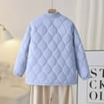 thumbnail image 5 of Fartey Plus Size Womens Quilted Jacket Coat Casual Crew Neck Button Up Winter Coats Lightweight Winter Solid Color Long Sleeve Outwear with Pockets, 5 of 6